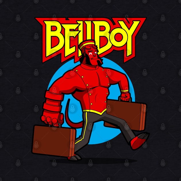 Bellboy Funny Demon SUperhero Cartoon by BoggsNicolas